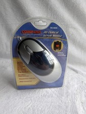 CompUSA 3D Optical Scroll Mouse PS/2 Vintage Retro PC 90s New Sealed picture
