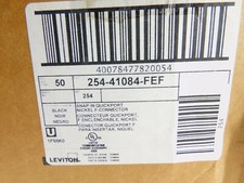 41084-FEF Leviton QuickPort F-Type Coax Adapter Nickel - Black - 50 COUNT picture