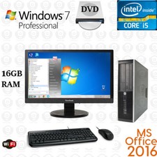 Fast HP Desktop Computer PC Core i5 SSD 1TB 16GB 23
