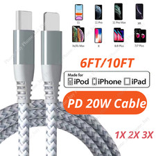 PD 20W Fast Charger USB-C to iPhone Cord 6/10FT For Apple 13 12 11 XR USB Cable picture