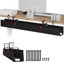 Univivi No Drill under Desk Cable Management Tray, 48 Inch Cable Management picture