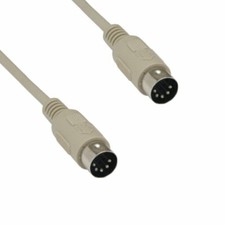 Kentek 6' Feet MIDI DIN 5 Pin Cable Male to Male 28 AWG Cord Connector picture