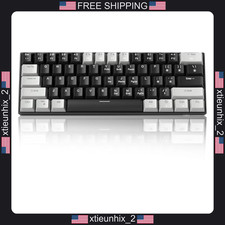 Mechanical Gaming Keyboard 61 Keys Compact Blue LED Red Switches PC Laptop picture