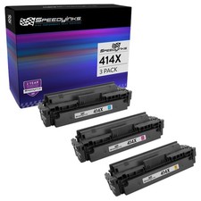 Speedy Replacement for HP 414X Cyan Magenta Yellow 3PK Toners for M454dn M479fdw picture