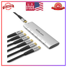 EZQuest USB-C Slim Gen 2 Hub Adapter 6-in-1 1 USB-C 4K/60Hz Video, 4 USB-C Gen 2 picture