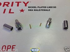 Nickel SMA Male / Female pin crimp RG58 RG142 RG400 LMR195 cable RF Connector US picture