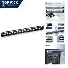 Trendnet 24-Port Blank Keystone 1U Patch Panel for Cat6 Ethernet Network picture