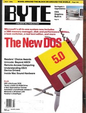 BYTE MAGAZINE JULY 1991 VOL. 16 NO. 7 (VG) MORE BYTES IN EBAY STORE DISCOUNT picture