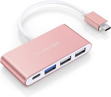LENTION C13 USB C Hub 4-in-1 100W PD USB 3.0 + 2x USB 2.0 Type C Adapter - Rose picture
