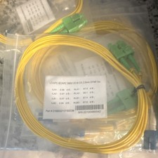 LC/UPC to SC/APC Single-Mode Duplex Fiber Optic Patch Cable 3m Yellow OFNR picture