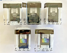 5 VIRGIN EMPTY GENUINE CANON INK CARTRIDGES-3-260XL BLACK & 2-261XL COLOR picture