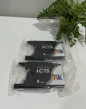 Star Ink LC75 Replacement Ink Cartridge 2 Sealed Black NOS picture