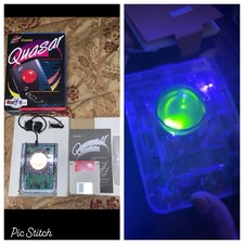 NEW Agiler Quasar Crystal Trackball Mouse IBM PC Commodore Amiga Vintage Oddware picture