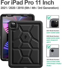 For iPad Pro 11 2021/2020/2018 Case Poetic Heavy Duty Kids Friendly Cover Black picture