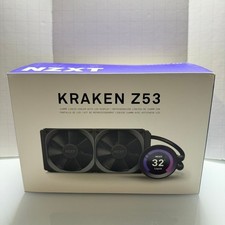NZXT Kraken Z53 240mm AIO Liquid CPU Cooler LCD Display w/ Box Fans AM4 Hardware picture