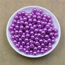 50-400pcs/lot 4/6/8/10/12mm Hole Imitation Pearl Beads Round Plastic Acrylic Spa picture