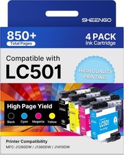 4PK LC501 Ink Cartridges for Brother MFC-J1260DW MFC-J1360DW MFC-J1410DW picture