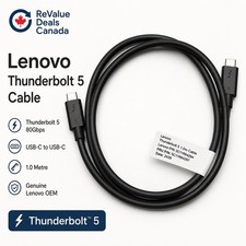 Genuine Lenovo Thunderbolt 5 Cable 1m 3.3ft 80Gbps 240W USB-C 5C11R64297 picture
