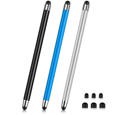 Stylus (3 Pcs), 2-in-1 Pen for Touch Screen, High Silvery/Blue/Black picture