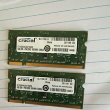 2 Crucial 1GB DDR2 SO-DIMM 200-Pin CT12864AC667.K8F8 picture