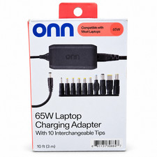Onn Universal 65W Laptop Charger with 10 Interchangeable Tips (100004335) [NEW]™ picture
