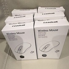 Leadsail LX-001-1 Wireless Optical Mouse Black USB Receiver Adjustable Lot of 6 picture