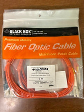 LOT of 4 Black Box Network Services Premium Fiber Optic Cable Ceramic Tip SC-LC picture