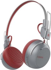 🎧Vintage Retro Bluetooth Headphones On-Ear with Mic 60H Playtime Red Gray, New picture
