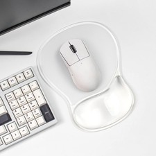 Transparent Clear Mouse Pad Gel Wrist Support Ergonomic Cooling Non Slip Base picture