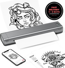 Impresora de plantillas de tatuaje Bluetooth,máquina de tatuaje térmica portátil picture