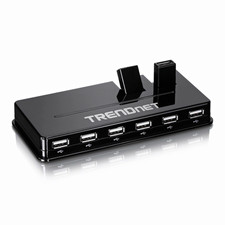 TRENDnet TU2-H10 10-Port Powered USB 2.0 Hub/Splitter Box 1:10, Black picture