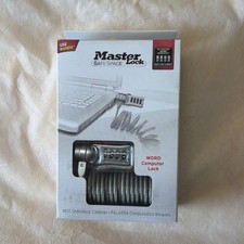 NEW Master Lock Safe Space WORD Computer Lock For PC, Laptop, Monitor, Etc picture