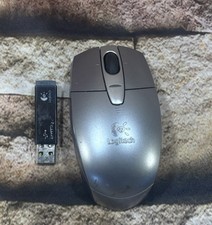 Logitech Wireless Mouse + Dongle Receiver Invisible Optic Black picture