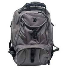 SwissGear 1900 ScanSmart TSA Laptop Backpack 16in Gray RFID Protection Charcoal picture