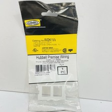 Qty 33 Hubbell IM2K1W Audio/Video Unloaded Keystone Modules 2-port White Flat picture