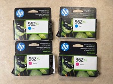 Open Box Lot Of 4 HP 962XL Genuine Cyan & Magenta 962 XL Ink Cartridge Color picture