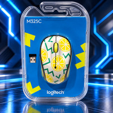 Logitech M325C Wireless Optical Mouse Lemon Play Collection USB New and Sealed picture
