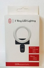 Ring Light, OTM Essentials Universal, 3” Black, Brand New, Original Packaging picture