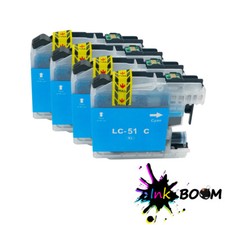 4 Cyan Ink Cartridges fits Brother LC51 FAX-1560 MFC-845CW DCP-330C DCP-560CN picture