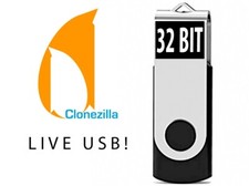 Clonezilla 32 bit Bootable USB Live Linux Essential Tools Clone Drives Backup  picture