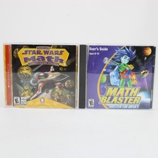 Lot Star Wars Math Jabba, Math Blaster Master Basics PC ROM MAC Game Scholastic picture