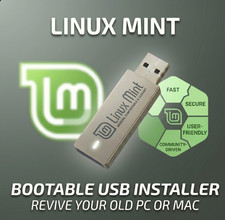Linux Mint 3-in-1 Bootable USB (Cinnamon + MATE + Xfce) 64-bit Linux OS USB picture