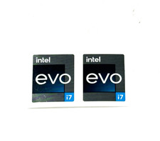 2Pcs Intel Evo i7 Sticker Label Case Badge Decal 18mm x 22mm picture