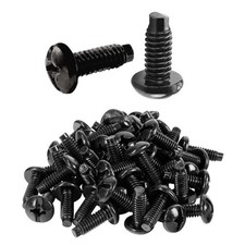 Server Rack Mounting Screws 10-32 x 0.5 in Phillips Screw Black Finish Bag of 25 picture