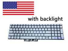 New HP 17-by4013dx 17-by3053cl 17-by3652cl 17-by4058cl Backlit Keyboard Silver picture