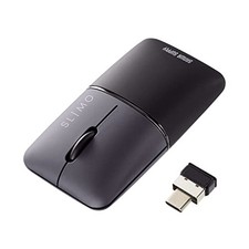 Sanwa Supply SLIMO Silent Wireless Blue LED Mouse Rechargeable Type-C Black picture