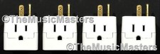 (4) Grounded UL Listed 3 Outlet Power Splitter 3-Way CUBE Tap Electric Adapter picture
