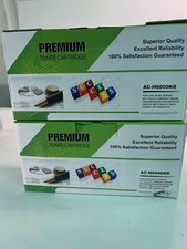 2 Pack NEW Premium HP 124A Black AC-H6000KR Toner Q6000A Laser Jet CARTRIDGE Lot picture