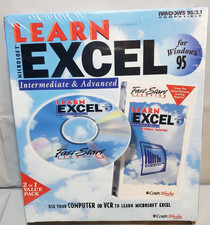 Microsoft Excel intermediate and advance windows 95 For PC or VCR New & Sealed picture