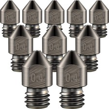Mudder 10 Pieces Hardened Steel Nozzle 0.4 Mm/ 1.75 mm 3D Printer Mk8...  picture